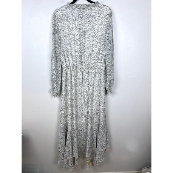 1.STATE X Jaime Shrayber‎ Printed High-Low Dress Smocked Neckline Size Large - Picture 6 of 11